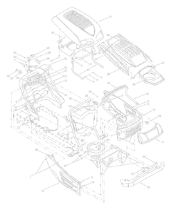 Part Location Diagram of 731-2247A Husky Heat Shield (8-Style, Ohv V-Twin)